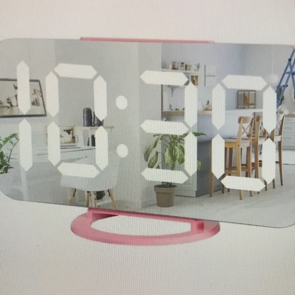 Amazon Other Pink Digital Alarm Clock Large Led Mirror Display